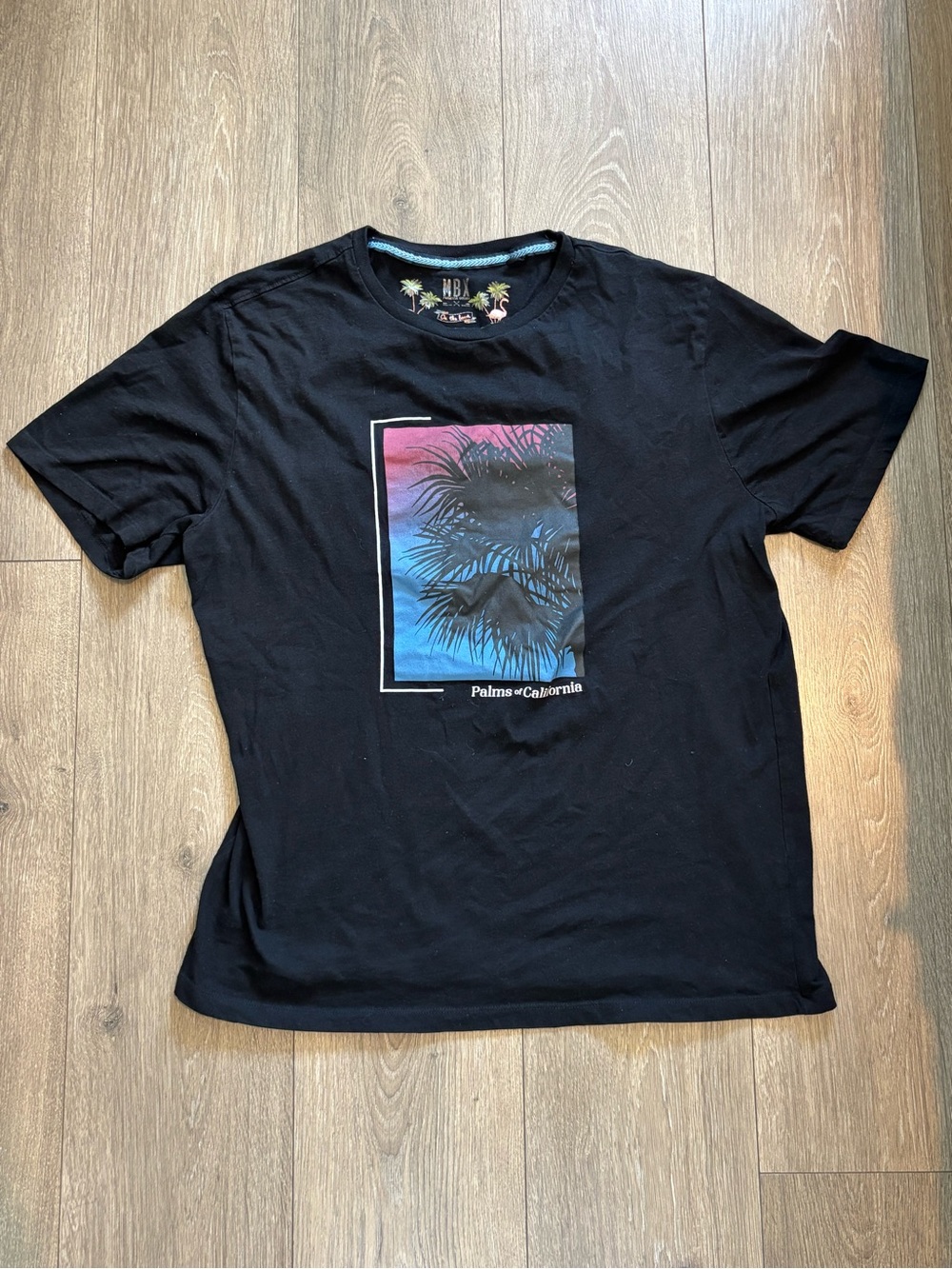 Black Palms-Print Crewneck T-Shirt - Men